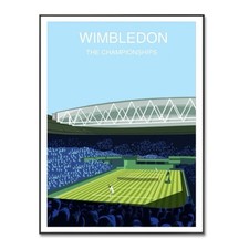 Wimbledon Tennis Poster, Wimbledon 2025 Print, Center Court Print, Grandslam, A4