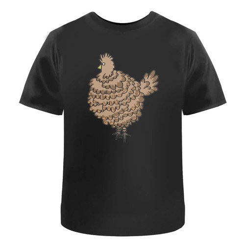 Fluffy chicken unisex cotton - 'fluffy, chicken'