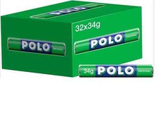 NESTLE POLO Mints Box of 32 Rolls of 34g Tubes Polo Original