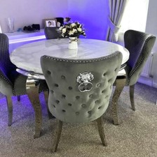 Marble dining table set 4 - table, +