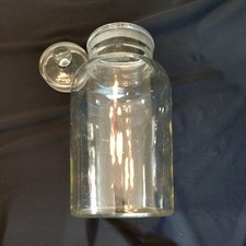 Vintage huge glass storage - glass,