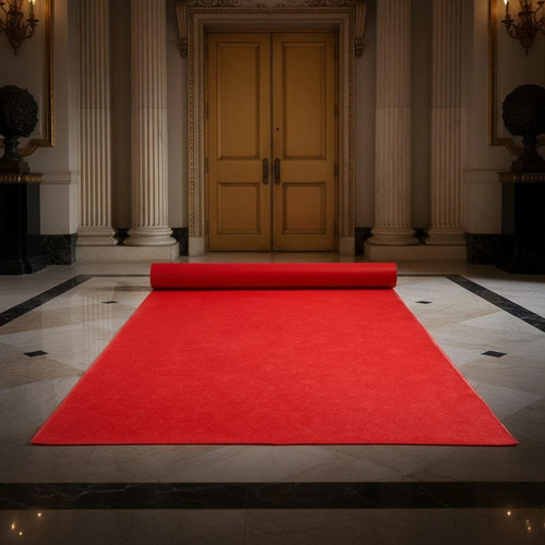 Red carpet runner for parties - red,