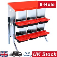 6-Hole Chicken Nesting Box w/