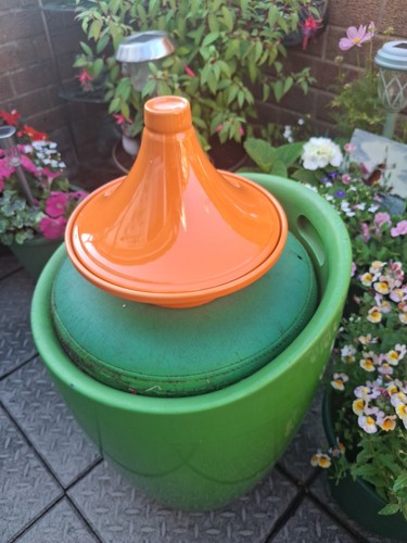 Bosh orange ceramic tagine - orange,