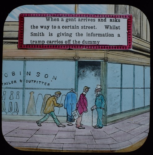 Antique magic lantern slide - antique,