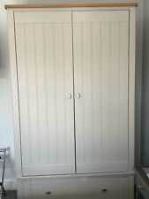 Next Hampton Painted Oak Wardrobe Light Grey/Stone