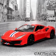 Bburago Ferrari V8 488 Pista 1/24 Scale Die-cast Metal Model Toy Miniature Car