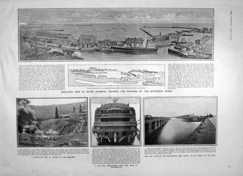 Old antique print - print, 1905