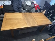 Oak Wood Dining Table With Matching Sideboard