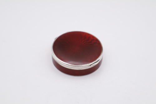 Antique silver red guilloche - antique,