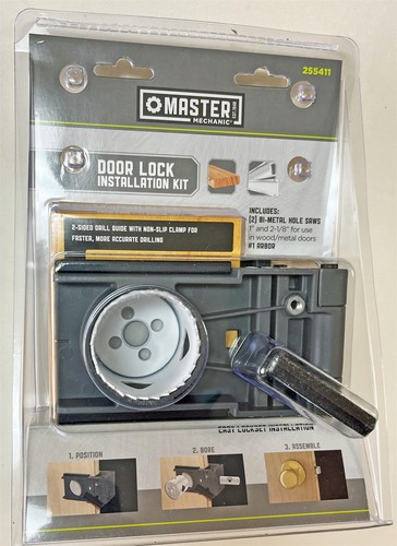 Door lock installation kit - door,