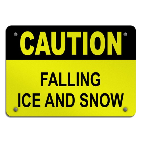 Horizontal metal sign caution - horizontal,