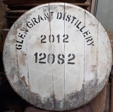 Reclaimed Whisky Cask End, 21" Whiskey barrel lids, oak barrel tops table