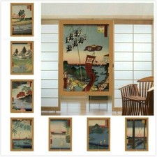 Japanese Noren Ukiyoe Doorway