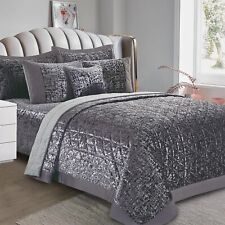 3 Piece Luxury Quilted Crushed