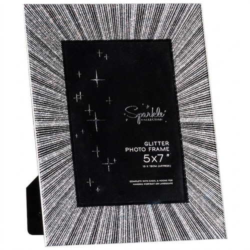 Silver glitter glass photo - glass,