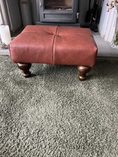 Footstool Small Real Leather