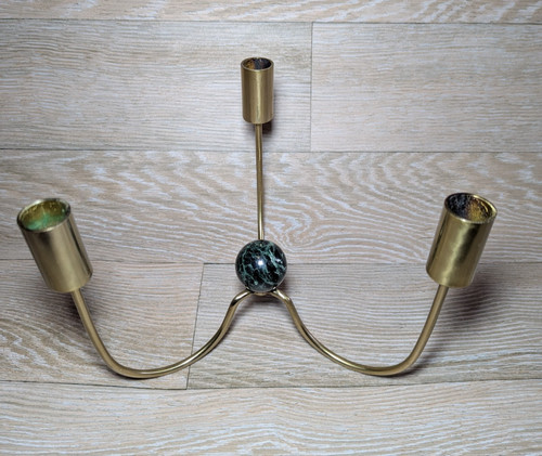 Vintage brass arm candelabra - vintage,
