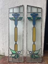 Pair of Decorative Leaded