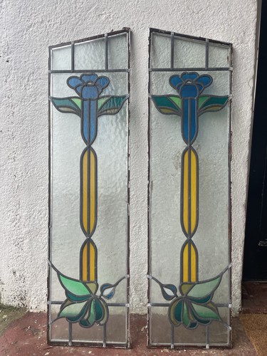 Pair decorative leaded - pair,