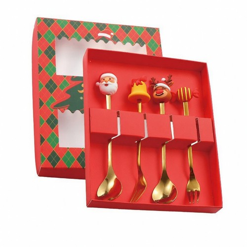 Pieces christmas cutlery set - 4,