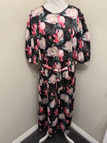 Raishma ladies black floral - black,