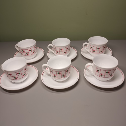 Arcopal milk glass cups - cups, &