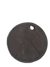 One GB Penny dated 1867. Queen