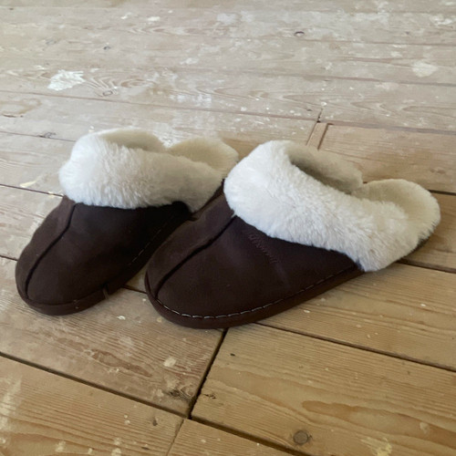 Brown faux suede - brown,