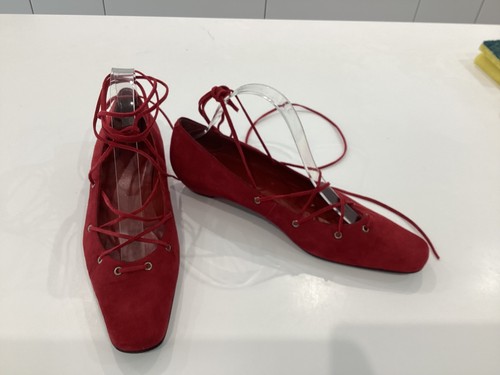 Unisa genuine suede red low