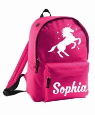 Unicorn Bag Personalised Backpack Rucksack Add Name Boys Girls School Birthday