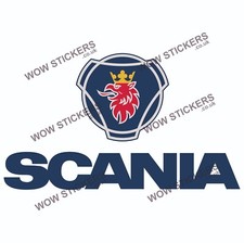 Scania logo sticker 210x120mm truck car window van tool box man cave decal