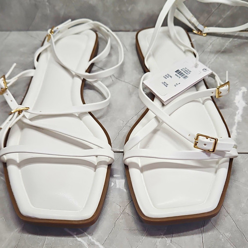 Primark white strappy - primark, ankle