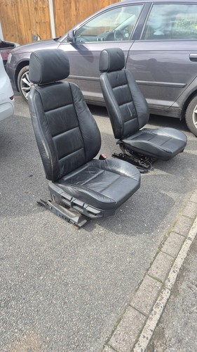 E36 black leather front - black, seats