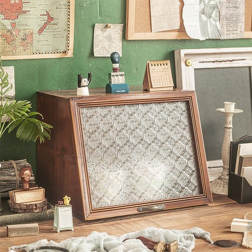 Wooden cabinet desktop storage - desktop,