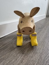 Handcrafted Wooden Pig in