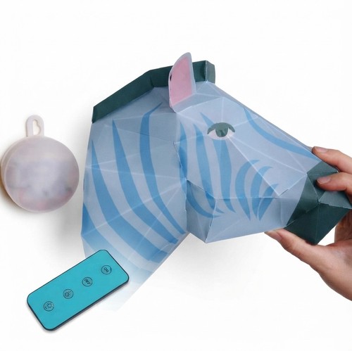 Night light zebra head - zebra, paper
