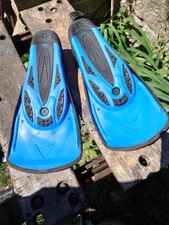 Flippers Size UK 4 Junior AQUA