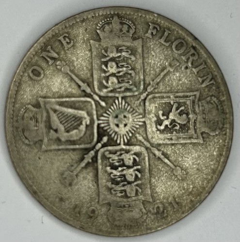 George silver florin 1921 - george, v