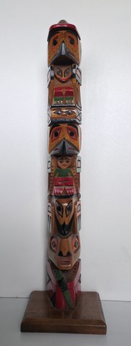 Vintage ditidaht totem pole - vintage,