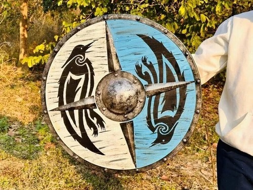 Medieval wooden shield - shield, viking