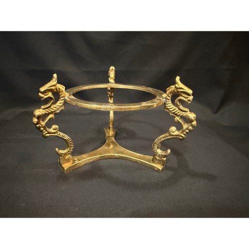 Vintage brass dragon tripod - vintage,