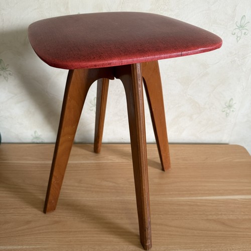 Vintage leg stool beech - leg,