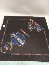 Harley Davidson Bandana Black 24" x 24" Black 