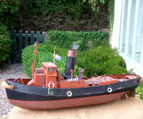 Large vintage tug boat - tug,