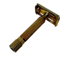 Vintage Gillette Aristocrat Razor Gold Tone Metal 