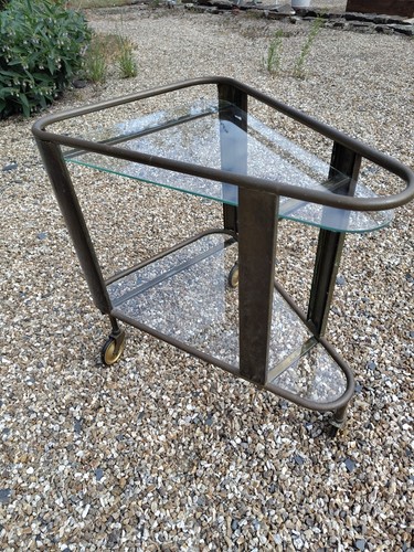 1920s bauhaus brass bar - bauhaus?, cart