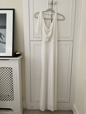 BCBG Maxazria White Gown Grecian Style Maxi Wedding Dress Bridal Gown XXS