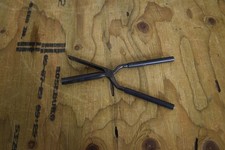 Vintage Blacksmith Forged Round Jaw Tongs Tool Forging Anvil Farrier Black Steel