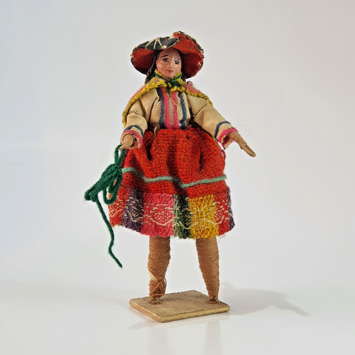 Vintage peru folk art doll - folk,